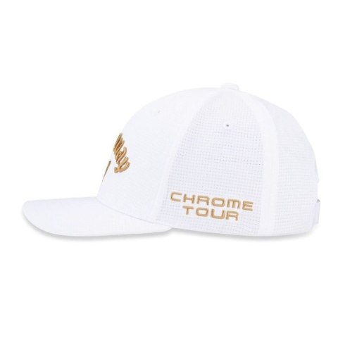 Callaway, Czapka golfowa Tour Performance Pro, (biało-złota, logo Chrome Tour, Elyte) Callaway, Czapka golfowa Tour Performance Pro, (biało-złota, logo Chrome Tour, Elyte)