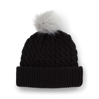 Titleist, czapka golfowa zimowa, Knit PomPom beanie (czarno-biała, damska)