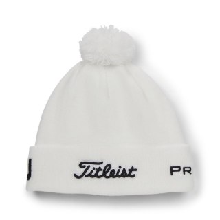 Titleist, czapka golfowa zimowa, Tour PomPom (biało-czarna) typ beanie
