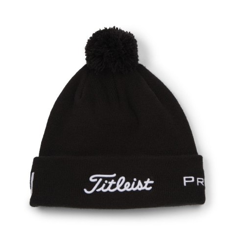 Titleist, czapka golfowa zimowa Tour PomPom beanie (czarno-biała) typ beanie