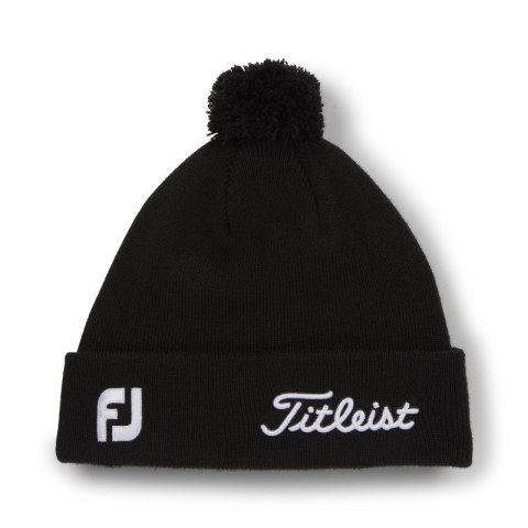 Titleist, czapka golfowa zimowa Tour PomPom beanie (czarno-biała) typ beanie