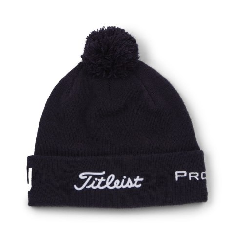 Titleist, czapka golfowa zimowa Tour PomPom beanie (granatowo-biała) typ beanie