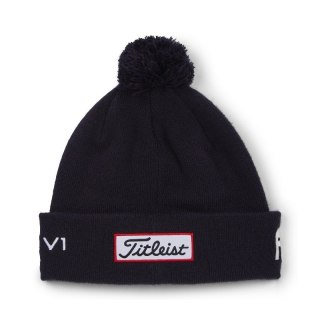 Titleist, czapka golfowa zimowa Tour PomPom beanie (granatowo-biała) typ beanie