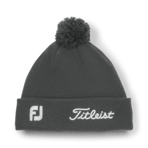 Czapka golfowa Titleist Tour PomPom beanie (zimowa, szaro-biała) typ beanie
