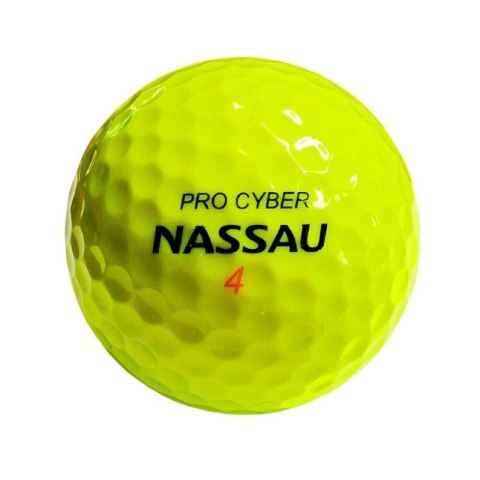 Nassau, piłki golfowe PRO CYBER, kolor żółty, 3 szt.