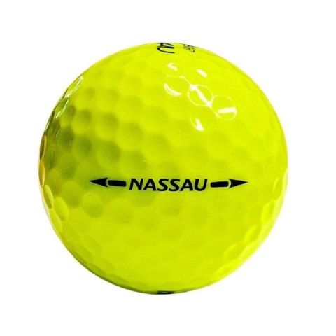 Nassau, piłki golfowe PRO CYBER, kolor żółty, 3 szt.