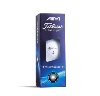 Titleist, piłki golfowe Tour Soft 360 Aim (białe z paskiami, 3 szt.)