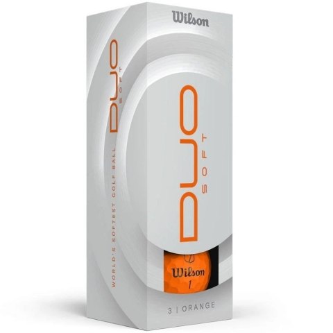 Wilson, piłki golfowe Duo Soft, model 2025, kolor pomarańczowy mat, 3 szt.