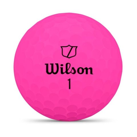 Wilson, piłki golfowe Duo Soft, model 2025, kolor różowy mat, 3 szt.