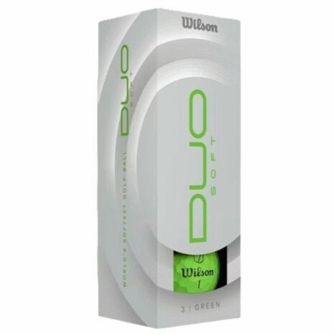 Wilson, piłki golfowe Duo Soft, model 2025, kolor zielony mat, 3 szt.