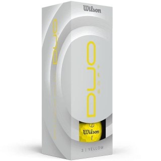 Wilson, piłki golfowe Duo Soft, model 2025, kolor zółty mat, 3 szt.