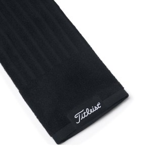 Titleist, Ręcznik do kijów golfowych Cotton Tri Fold (czarny, 40,5 x 40,5 cm)