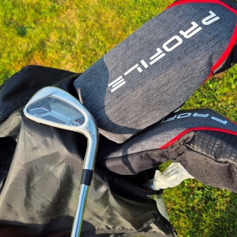 Wilson, zestaw kijów do golfa PROFILE, 10 kijów na stalowych szaftach z torbą, set (11 elementów, gracz leworęczny)