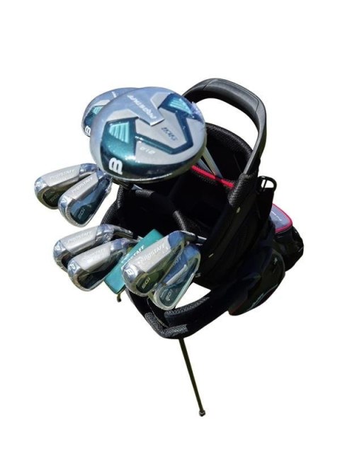 Wilson, Zestaw kijów do golfa SGI Prostaff dla kobiet, 8 kijów z torbą, grafit set leworęczny Wilson, Zestaw kijów do golfa SGI Prostaff dla kobiet, 8 kijów z torbą, grafit set leworęczny