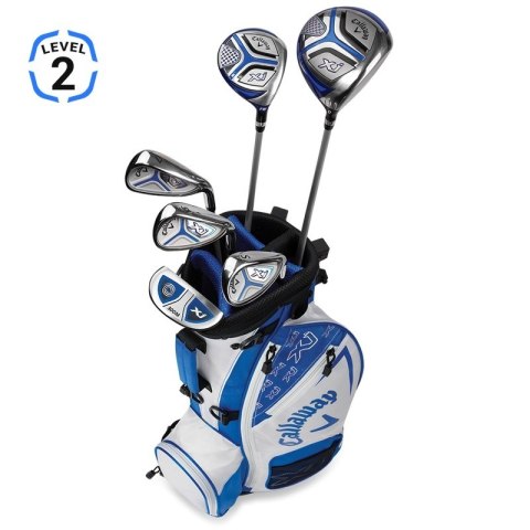 Callaway, Zestaw kijów golfowych dla dzieci 120-135 cm, Golf XJ-2, torba niebiesko - biała Callaway, Zestaw kijów golfowych dla dzieci 120-135 cm, Golf XJ-2, torba niebiesko - biała