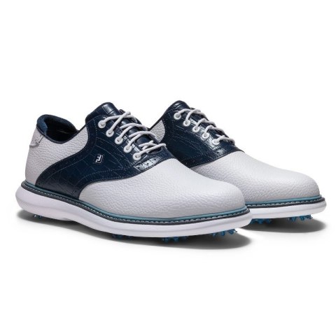FootJoy, buty do gry w golfa, FJ TRADITIONS 26 (męskie, biało-niebieskie), rozmiar 43
