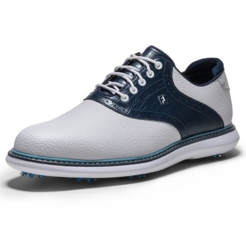 FootJoy, buty do gry w golfa, FJ TRADITIONS 26 (męskie, biało-niebieskie), rozmiar 44