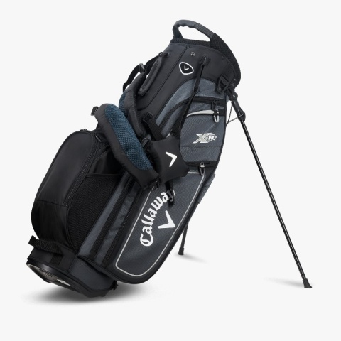 Callaway XR-24 zestaw kijów do golfa z torbą standbag (13 elementów) czarno-srebrny, szafty stalowe REG