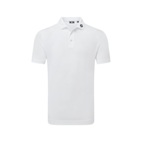 FootJoy, koszulka golfowa polo Stretch Pique Solid Athletic Fit, (męska, biała, rozm. XL)
