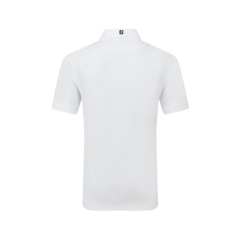 FootJoy, koszulka golfowa polo Stretch Pique Solid Athletic Fit, (męska, biała, rozm. XL)