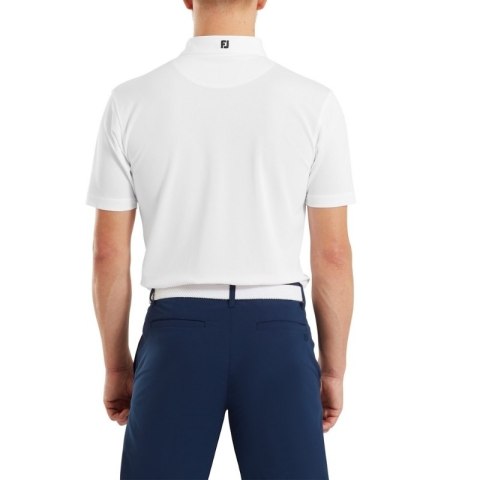 FootJoy, koszulka golfowa polo Stretch Pique Solid Athletic Fit, (męska, biała, rozm. XXL)