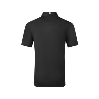 FootJoy, koszulka golfowa polo Stretch Pique Solid Athletic Fit, (męska, czarna, rozm. M)