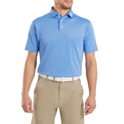 FootJoy, koszulka golfowa polo Stretch Pique Solid Athletic Fit, (męska, niebieska, rozm. XL)