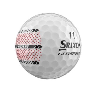Srixon, piłki golfowe Q-STAR ULTISPEED Trackline (białe z liniami do puttowania, 12 szt)