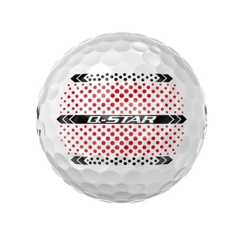 Srixon, piłki golfowe Q-STAR ULTISPEED Trackline (białe z liniami do puttowania, 12 szt)