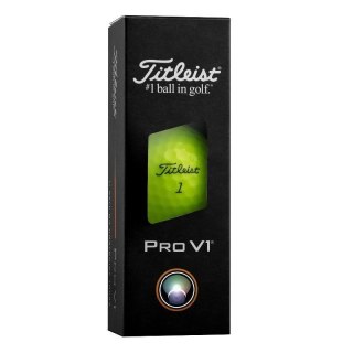 Titleist, piłki golfowe PRO V1 model 2025 (zolte, 3 szt.)