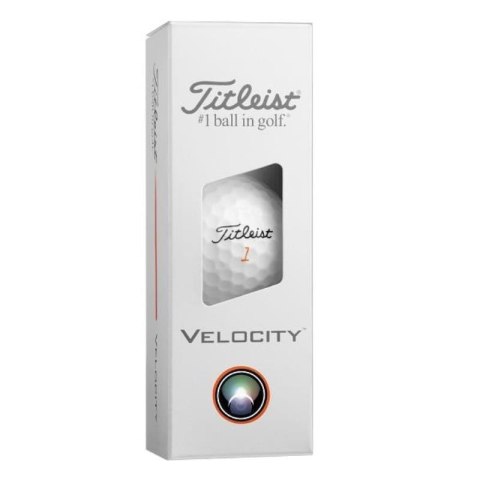 Titleist, piłki golfowe Velocity, model 2026, kolor biały, 3 szt.