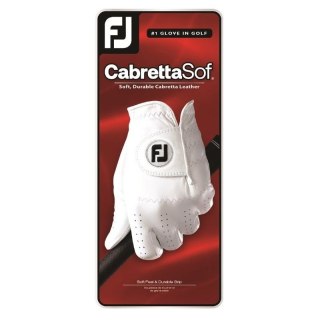 FootJoy, rękawica golfowa CabrettaSof, skóra cabretta, kolor biały, damska, rozm. S