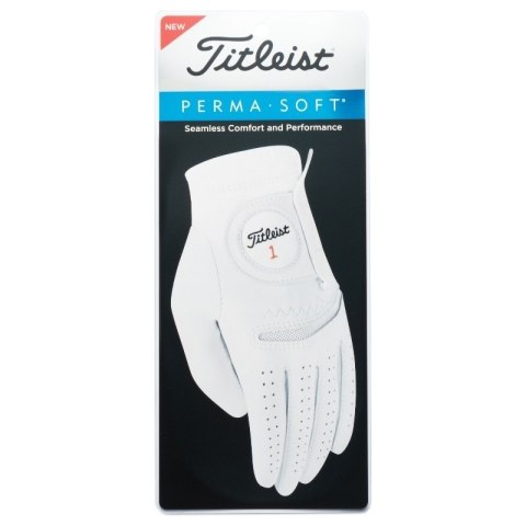 Titleist, rękawica golfowa Perma Soft Pearl, (męska, cabretta, biała, gracz praworeczny, rozm. L)