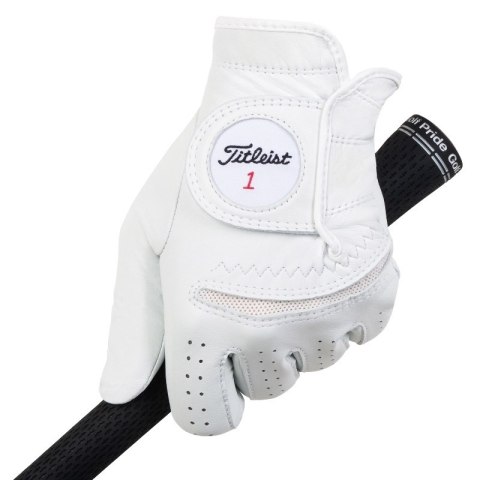 Titleist, rękawica golfowa Perma Soft Pearl, (męska, cabretta, biała, gracz praworeczny, rozm. M)