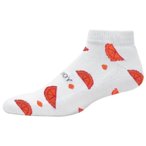 FootJoy, skarpety damskie ComfortSof Fruits typ stopki, białe, one-size, 3-pack