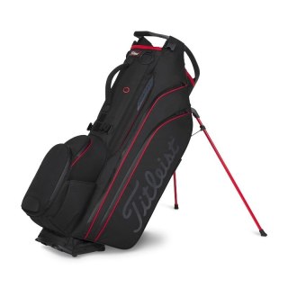 Titleist, torba golfowa Hybrid 14 StaDry (standbag, wodoodporna, czarna z dodatkiem czerwonego