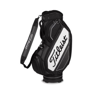 Titleist, torba golfowa Tour Staff Bag midsize, model 2026, czarno-biała - czysta klasyka