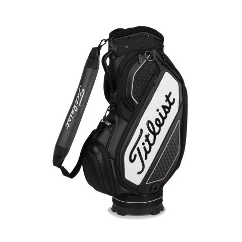 Titleist, torba golfowa Tour Staff Bag midsize, model 2026, czarno-biała - czysta klasyka