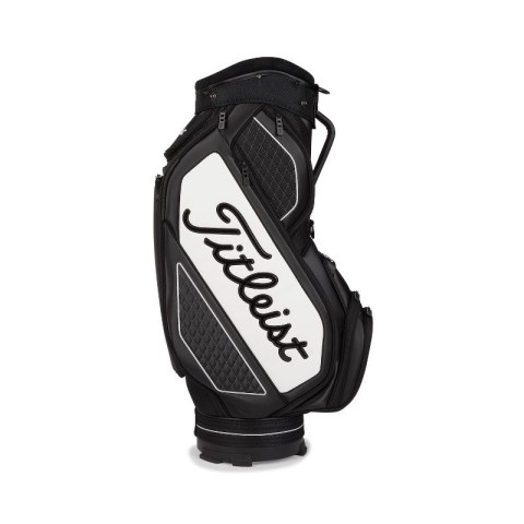 Titleist, torba golfowa Tour Staff Bag midsize, model 2026, czarno-biała - czysta klasyka