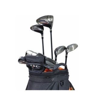 Cobra Fly XL, zestaw kijów Black-Gold, model 2025 męski, 10 kijów z torbą na wózek, stalowe szafty