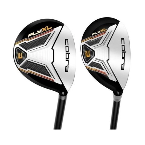 Cobra Fly XL, zestaw kijów Black-Gold, model 2025 męski, 10 kijów z torbą na wózek, stalowe szafty