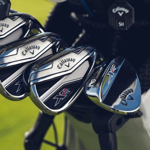Callaway XR, zestaw kijów do golfa, 12 kijów z torbą standbag szaro-nieb-czerw, szafty grafitowe typ regular