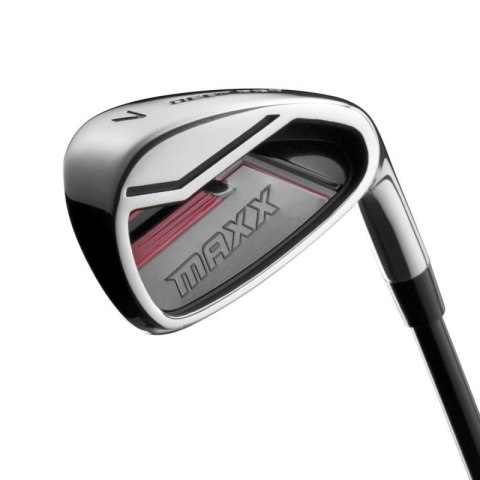 Wilson zestaw kijów ironów do golfa DEEP RED MAXX, 5-PW-SW (7 kijów, zestaw meski, szafty stalowe regular, gracz praworęczny)