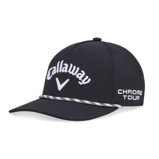 Callaway, czapka golfowa Tour Authentic Performance Rope, granatowa, model 26, na bokach emblematy Quantum i Chrome Tour