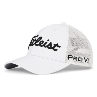 Titleist, czapka golfowa Tour Performance z siatką, koloru biało-czarnego