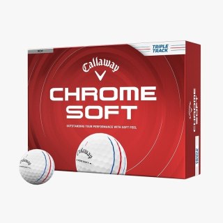 Callaway, piłki golfowe CHROME SOFT 2026, kolor biały, TripleTrack, 12 szt.