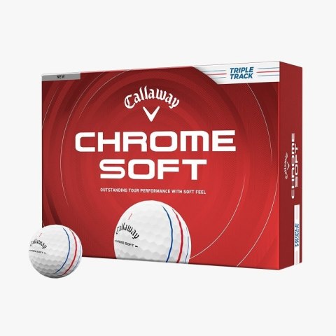 Callaway, piłki golfowe CHROME SOFT 2026, kolor biały, TripleTrack, 12 szt.