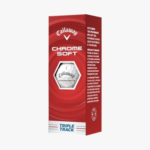 Callaway, piłki golfowe CHROME SOFT 2026, kolor biały, TripleTrack, 12 szt.