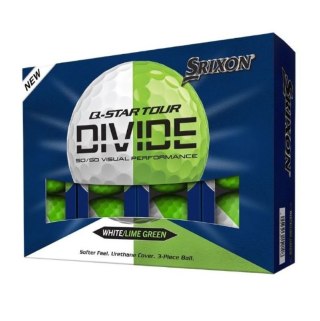 Srixon, piłki golfowe Q-STAR TOUR DIVIDE6, kolory biało-zielone, 12 szt