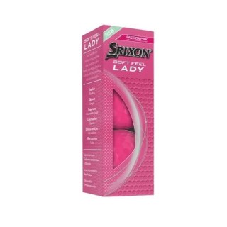 Srixon, piłki golfowe Soft Feel Lady, kolor różowy, 3 szt.